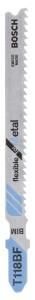 Bosch - Kırılmaya Karşı Dayanıklı Seri Metal İçin T 118 BF Dekupaj Testeresi Bıçağı - 5'Li Paket 2608634503