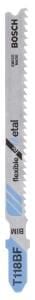 Bosch - Kırılmaya Karşı Dayanıklı Seri Metal İçin T 118 BF Dekupaj Testeresi Bıçağı - 5'Li Paket 2608634503