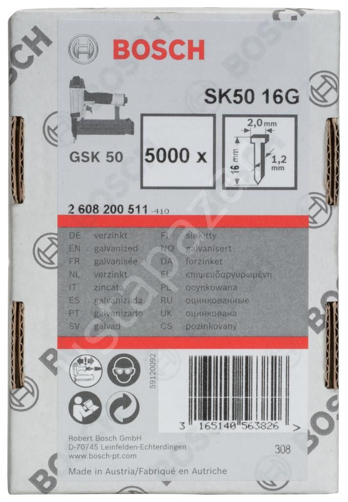 Bosch - GSK 50 Çivisi  16 mm 5000li 2608200511