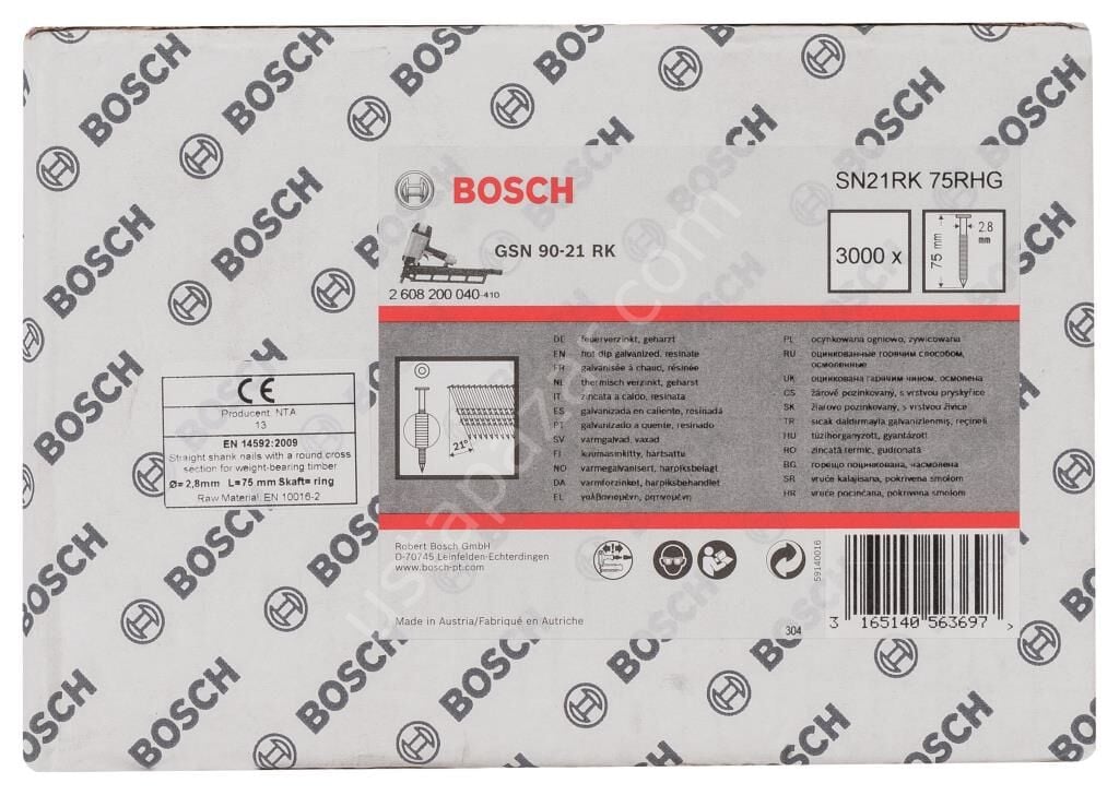 Bosch - GSN 90-21DK Çivi  75mm 3000li YivliGalv 2608200040