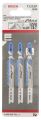 Bosch - Hızlı Kesim Serisi Metal İçin T 121 BF Dekupaj Testeresi Bıçağı - 3'Lü Paket 2608636701
