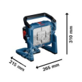 Bosch Professional GLI 18V-5000 C Akülü Şantiye Lambası (Solo/Aküsüz - 5000 Lümen) - 06019P5100
