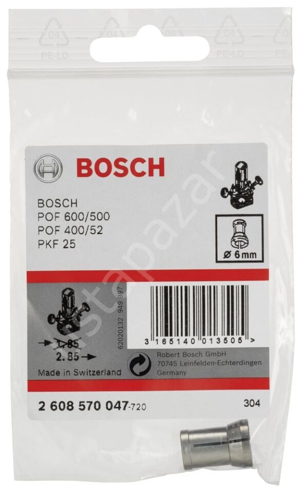 Bosch - 6 mm Penset - POF 500/600 GGS 27/C 2608570047