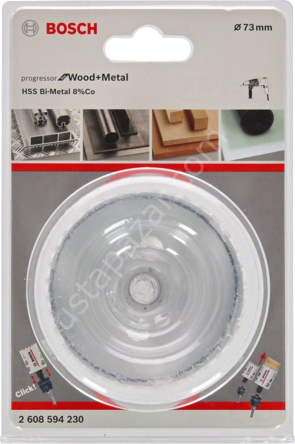 Bosch - Yeni Progressor Serisi Ahşap ve Metal için Delik Açma Testeresi (Panç) 73 mm 2608594230