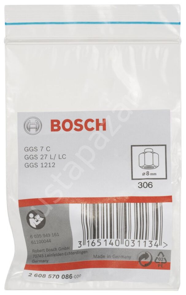 Bosch - GGS 7C-27 L/C Sıkma Somunlu Penset 8 mm 2608570086