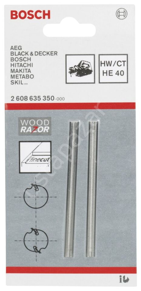 Bosch - Planya Bıçağı Düz Sert Metal 40ᵒ 2'li 2608635350