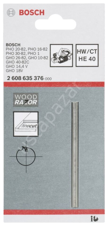 Bosch - Planya Bıçağı Düz Sert Metal 40ᵒ 1'li 2608635376