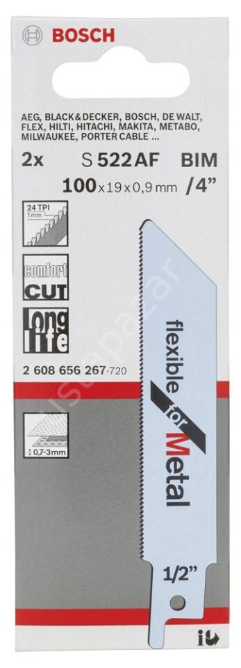Bosch - Flexible Serisi Metal için Panter Testere Bıçağı S 522 AF - 2'li 2608656267