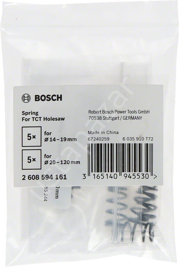 Bosch - Endurance Serisi Ağır Metaller için TCT Delik Açma Testeresi (Panç) Dışarı Atma Yayı 2608594161