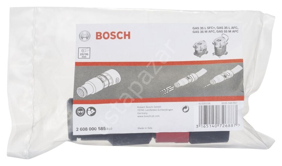 Bosch - Elektrikli Süpürgeler İçin Elektrikli El Aleti Bağlantısı (GAS 15PS, GAS 12-25 PL, GAS 35 M AFC, GAS 55 M AFC için uygun) 2608000585