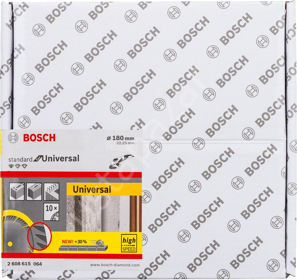 Bosch - Standard Seri Genel Yapı Malzemeleri İçin Elmas Kesme Diski 180 mm 10'lu Paket 2608615064