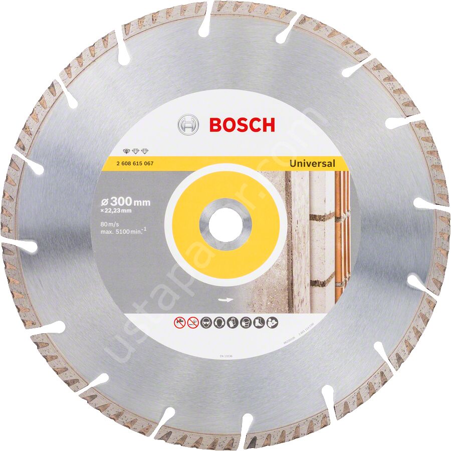 Bosch - Standard Seri Genel Yapı Malzemeleri İçin Elmas Kesme Diski 300 mm 2608615067