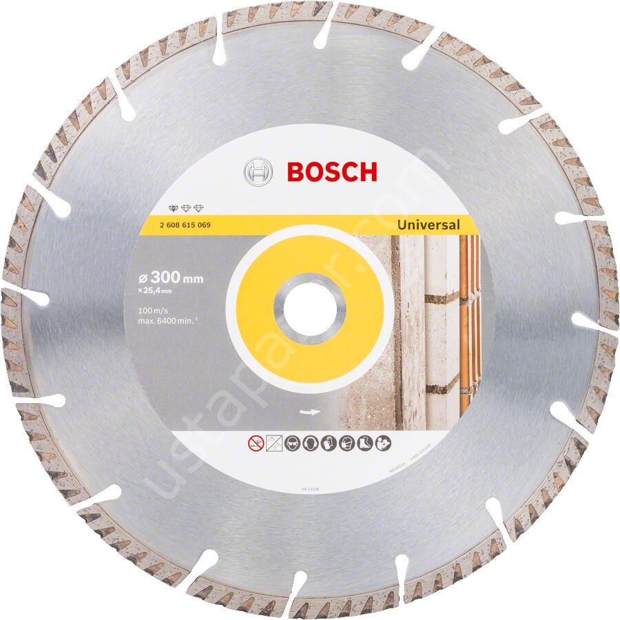 Bosch - Standard Seri Genel Yapı Malzemeleri ve Metal İçin Elmas Kesme Diski 300*25,4 mm 2608615069