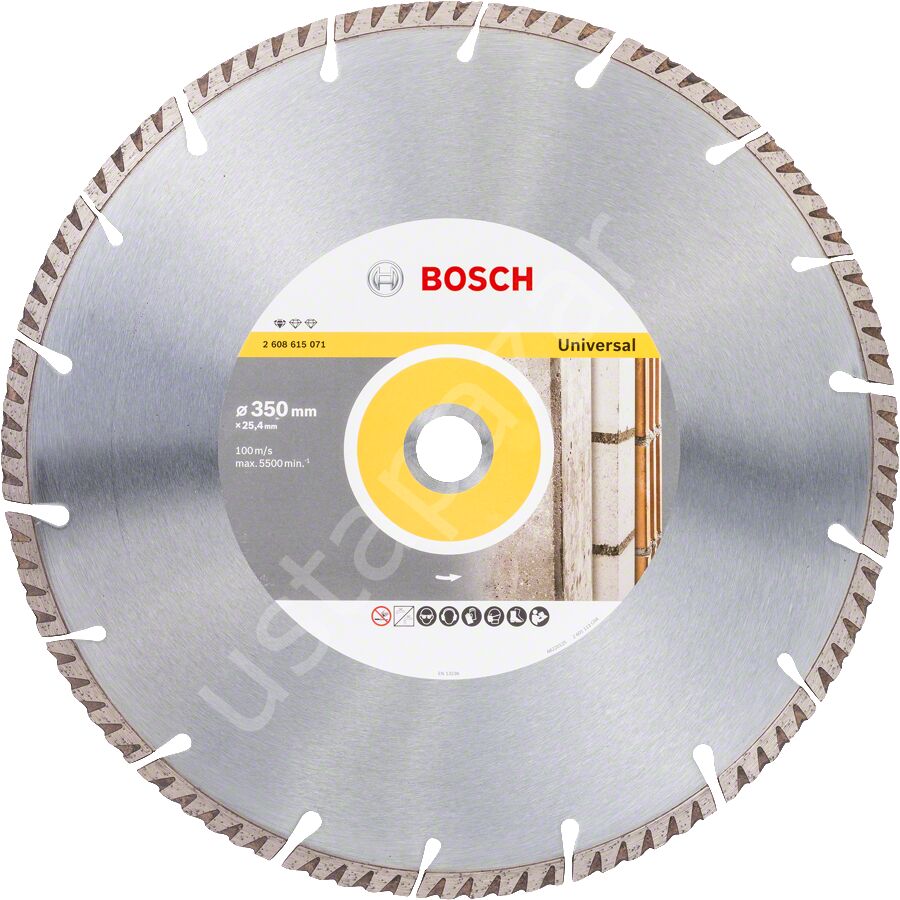 Bosch - Standard Seri Genel Yapı Malzemeleri ve Metal İçin Elmas Kesme Diski 350*25,4 mm 2608615071