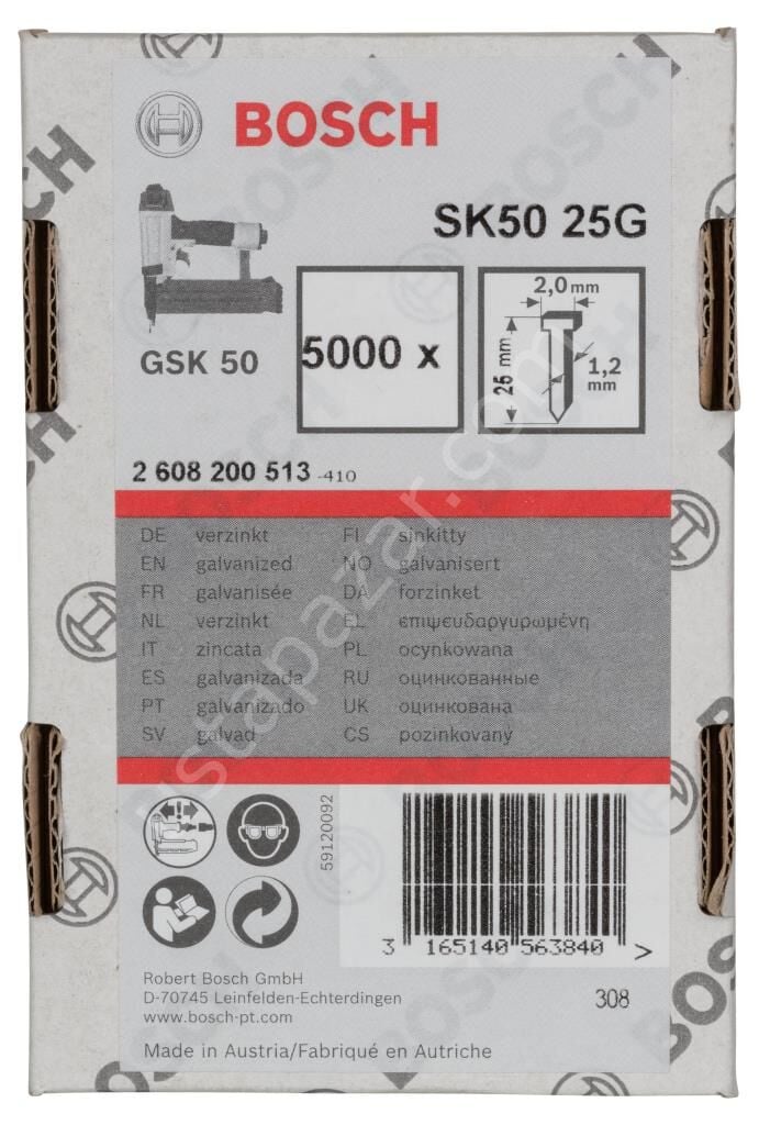 Bosch - GSK 50 Çivisi  25 mm 5000li 2608200513