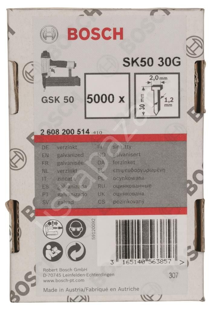Bosch - GSK 50 Çivisi  30 mm 5000li 2608200514