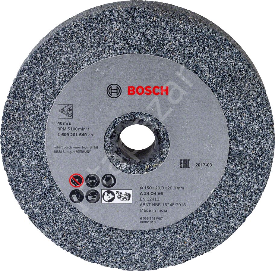 Bosch - GBG 35-15 Taşlama Motorları İçin Taş 150*20*20 mm 24 Kum 1609201649