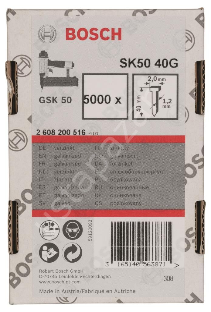 Bosch - GSK 50 Çivisi  40 mm 5000li 2608200516