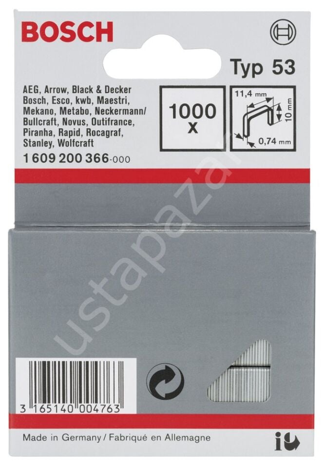 Bosch - Zımba Teli Tip 53 11,4*0,74*10 mm 1609200366