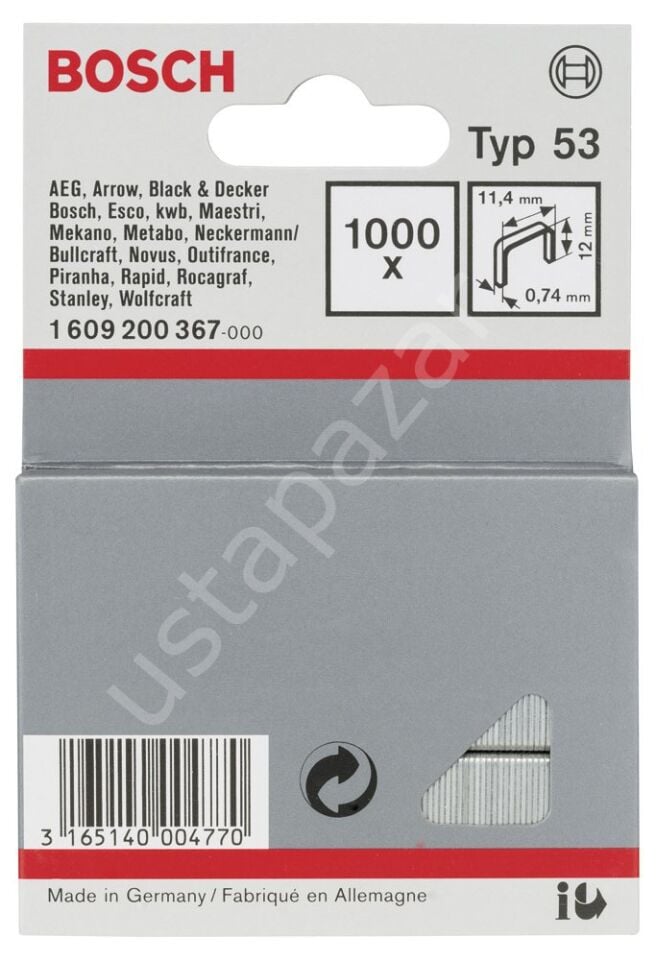 Bosch - Zımba Teli Tip 53 11,4*0,74*12 mm 1609200367