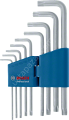 Bosch Profesyonel Alyan Anahtar Takımı Torx 9 parça (10-50mm) 1600A01TH4