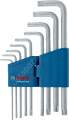Bosch Profesyonel Alyan Anahtar Takımı Torx 9 parça (10-50mm) 1600A01TH4