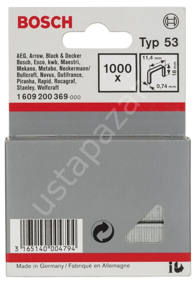 Bosch - Zımba Teli Tip 53 11,4*0,74*18 mm 1609200369