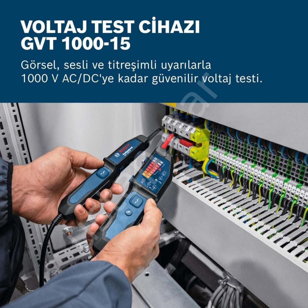 Bosch Professional GVT 1000-15 Voltaj Test Cihazı (12V-1000V AC/DC-CAT IV) 0601077800