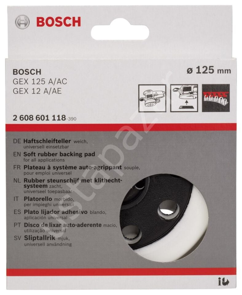 Bosch - 125 mm Zımpara Tabanı Yumuşak (GEX) 2608601118