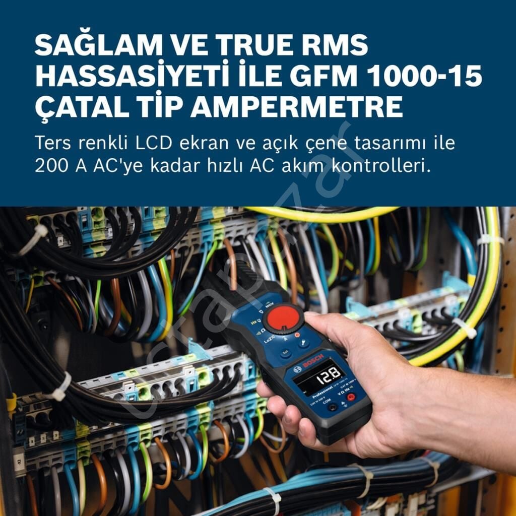 Bosch Professional GFM 1000-15 Çatal Tip Ampermetre (1000V - 200A - True RMS) - 0601077400