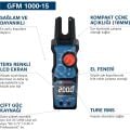 Bosch Professional GFM 1000-15 Çatal Tip Ampermetre (1000V - 200A - True RMS) - 0601077400
