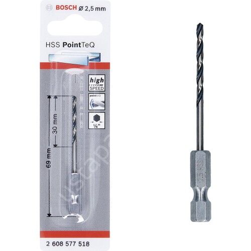 Hss Point Teq Hex Metal Matkap Ucu 2,5mm - 2608577518