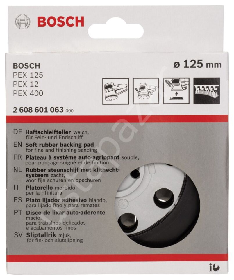 Bosch - 125 mm Zımpara Tabanı Sert (PEX) 2608601063