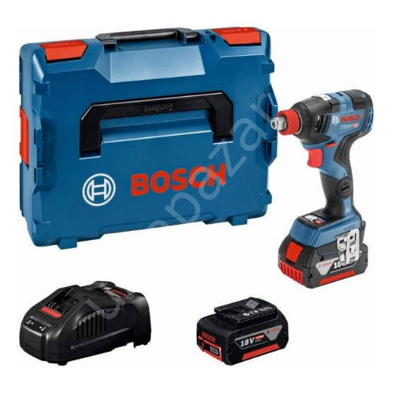 Bosch Professional GDX 18V-200 C 5,0 Ah Çift Akülü Darbeli Somun Sıkma - Kömürsüz Motor 06019G4201
