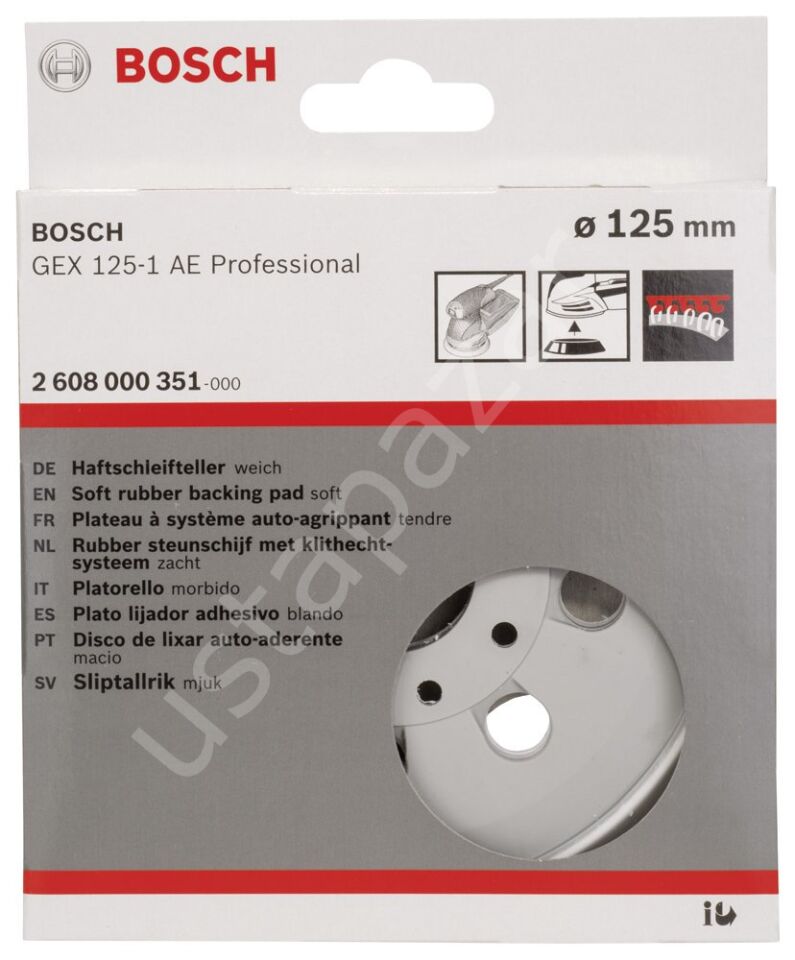 Bosch - 125 mm Zımpara Tabanı Ekstra Yumuşak (GEX) 2608000351