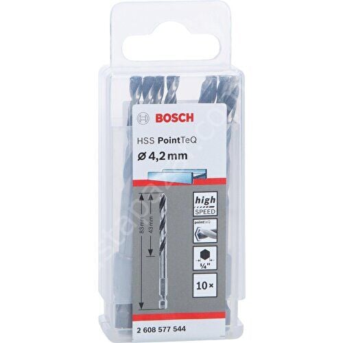 Bosch Pointeq  4,2mm 1/4 Adap. Metal Matkap Ucu 10'lu 2608577544 Bosch
