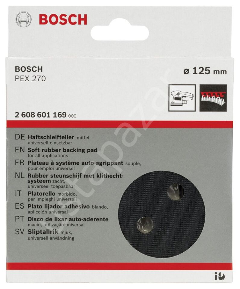 Bosch - 125 mm Zımpara Tabanı Orta Sertlikte (PEX) 2608601169