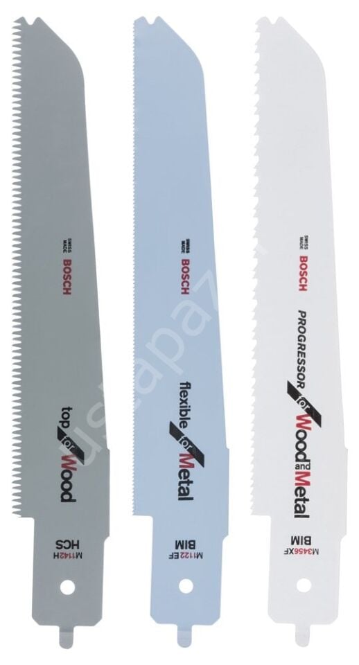 Bosch - 3 Parçalı PFZ 500 E Uyumlu Karışık Panter Testere Bıçağı Seti - M 1142 H, M 3456 XF; M 1122 EF 2608656934