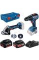 Bosch Gws 180-lı + Gsr 18v-50 (1x2.0;1x5.0ah)  Akülü Avuç Taşlama - Delme/vidalama Makinesi