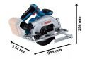 Bosch Professional Gks 185-LI Akülü Daire Testere 1X5A 06016C1223