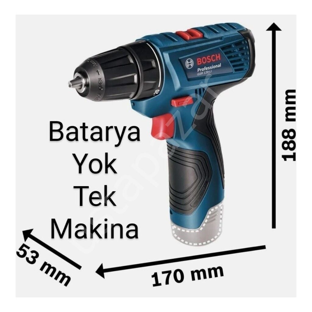 Bosch PRofessional Gsr 120 Li Solo -(Dikkat ! Çanta, Batarya ve Şarj Aleti Yoktur.)