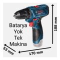 Bosch PRofessional Gsr 120 Li Solo -(Dikkat ! Çanta, Batarya ve Şarj Aleti Yoktur.)