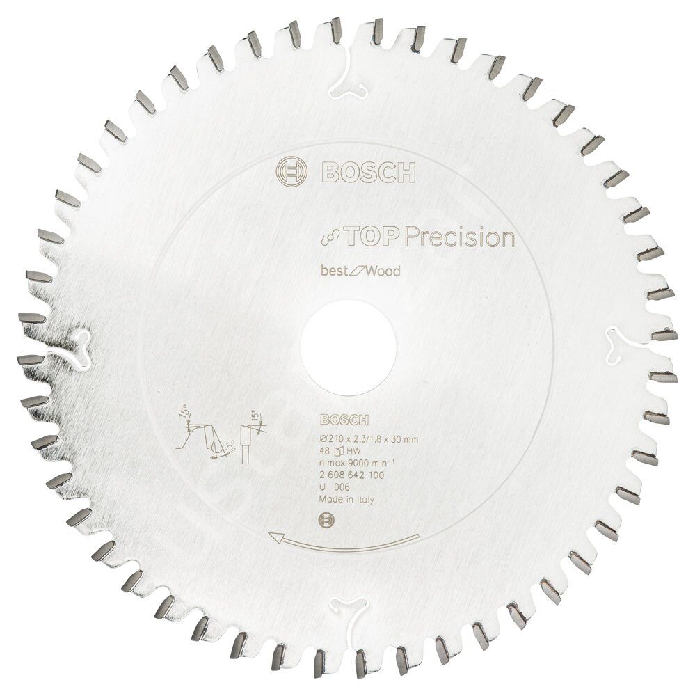 Bosch - Best Serisi Hassas Kesim Ahşap için Daire Testere Bıçağı 210*30 mm 48 Diş 2608642100