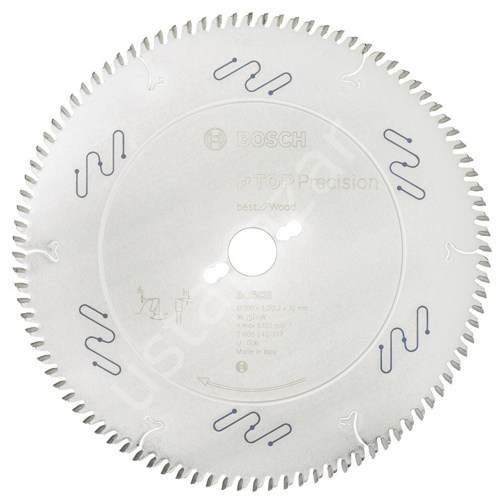 Bosch - Best Serisi Hassas Kesim Ahşap için Daire Testere Bıçağı 300*30 mm 96 Diş 2608642117