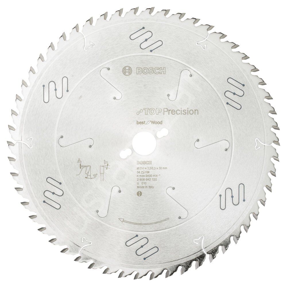 Bosch - Best Serisi Hassas Kesim Ahşap için Daire Testere Bıçağı 350*30 mm 54 Diş 2608642120