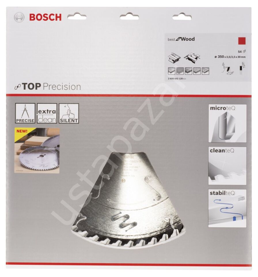 Bosch - Best Serisi Hassas Kesim Ahşap için Daire Testere Bıçağı 350*30 mm 54 Diş 2608642120