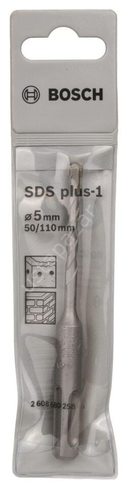 Bosch - Plus-1 Serisi, SDS-plus Kırıcı Delici Matkap Ucu 5*110 mm 2608680258