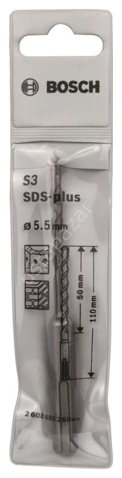 Bosch - Plus-1 Serisi, SDS-plus Kırıcı Delici Matkap Ucu 5.5*110 mm 2608680260