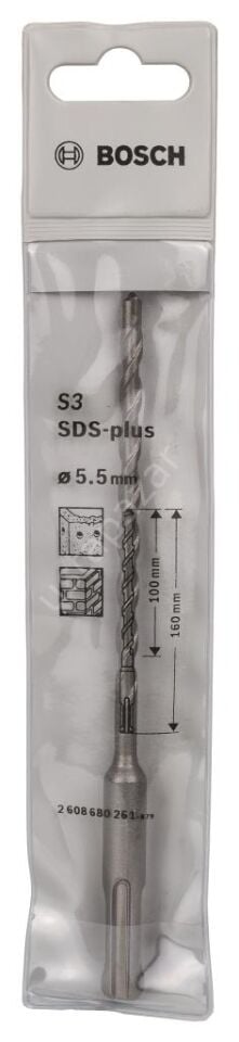 Bosch - Plus-1 Serisi, SDS-plus Kırıcı Delici Matkap Ucu 5.5*160 mm 2608680261
