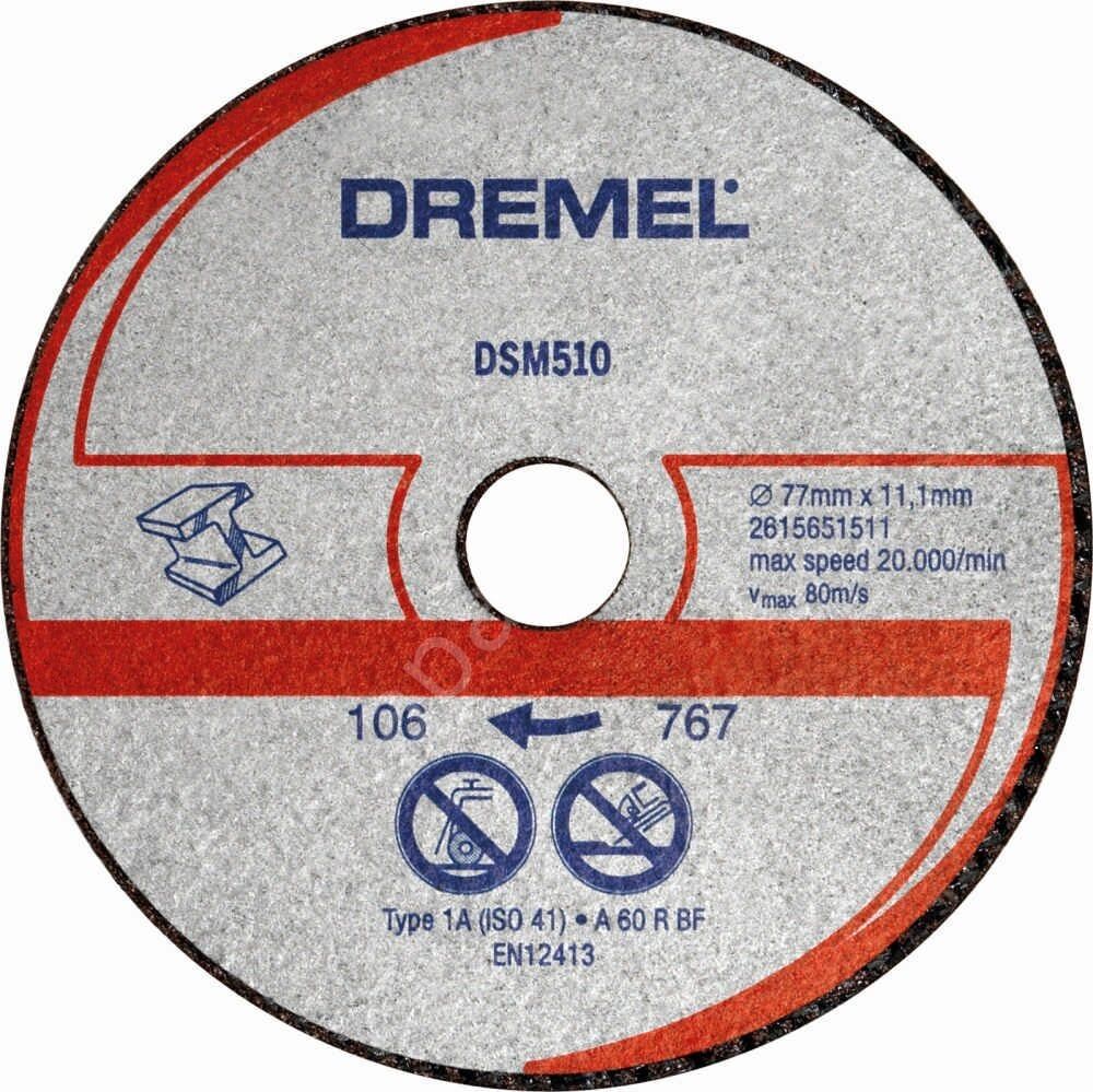 Dremel DSM20 Metal ve Plastik Kesme Diski (DSM510) 2615S510JB